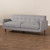 Allister Mid-Century Modern Light Grey Fabric Upholstered Sofa J1453-Light Grey-SF