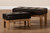 Lenza Rustic Dark Brown Faux Leather Upholstered 2-Piece Wood Ottoman Set JY17A058-Dark Brown-2PC Otto Set