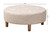 Vinet Modern And Contemporary Beige Fabric Upholstered Natural Wood Cocktail Ottoman JY17A200-Beige-Otto