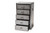 Davet French Industrial Silver Metal 5-Drawer Accent Storage Cabinet JY17B167-Silver-Cabinet