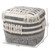 Kirby Moroccan Inspired Grey And Ivory Handwoven Cotton Pouf Ottoman Kirby-Ivory/Grey-Pouf
