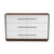 Mette Mid-Century Modern White And Walnut Finished 6-Drawer Wood Dresser LV3COD3232WI-Columbia/White-6DW-Dresser