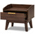 Lena Mid-Century Modern Walnut Brown Finished 1-Drawer Wood Nightstand LV4ST4240WI-Columbia-NS
