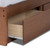 Wren Modern And Contemporary Walnut Finished 3-Drawer Queen Size Platform Storage Bed Frame MG6001-Walnut-Queen