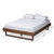 Liliya Mid-Century Modern Walnut Brown Finished Wood Full Size Platform Bed Frame MG97043-Ash Walnut-Bed Frame-Full