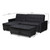 Noa Modern And Contemporary Dark Grey Fabric Upholstered Left Facing Storage Sectional Sleeper Sofa With Ottoman R615-Dark Grey-LFC