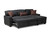 Emile Modern And Contemporary Dark Grey Fabric Upholstered Right Facing Storage Sectional Sofa With Pull-Out Bed R8651-Dark Grey-RFC