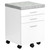 25.25" White Particle Board And Mdf Filing Cabinet With 3 Drawers (333354)