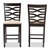 Lanier Modern And Contemporary Sand Fabric Upholstered Espresso Brown Finished Wood Counter Height Pub Chair Set Of 2 RH318P-Sand/Dark Brown-PC