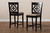 Arden Modern And Contemporary Sand Fabric Upholstered Espresso Brown Finished Wood Counter Stool Set Of 2 RH322P-Sand/Dark Brown-PS