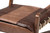 Rovelyn Rustic Brown Faux Leather Upholstered Walnut Finished Wood Lounge Chair Rovelyn-Dark Brown/Walnut-CC