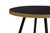 Lauro Modern And Contemporary Round Glossy Marble And Metal Coffee Table With Two-Tone Black And Gold Legs RS660-MB-CT