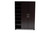 Marine Modern And Contemporary Wenge Dark Brown Finished 2-Door Wood Entryway Shoe Storage Cabinet With Open Shelves SESC296-Wenge-Shoe Cabinet