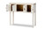 Aiko Classic And Traditional Japanese-Inspired Off-White Finished 4-Door Wood Console Table TOK3-Console