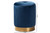 Alonza Glam Navy Blue Velvet Fabric Upholstered Gold-Finished Ottoman TSF3307-Navy Blue/Gold-Otto