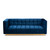 Loreto Glam And Luxe Navy Blue Velvet Fabric Upholstered Brushed Gold Finished Sofa TSF-5506-Navy/Gold-SF