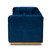 Loreto Glam And Luxe Navy Blue Velvet Fabric Upholstered Brushed Gold Finished Sofa TSF-5506-Navy/Gold-SF