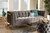 Ambra Glam And Luxe Grey Velvet Fabric Upholstered And Button Tufted Sofa With Gold-Tone Frame TSF-5507-Grey/Gold-SF