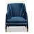 Ainslie Glam And Luxe Navy Blue Velvet Fabric Upholstered Gold Finished Armchair TSF-6634-Navy/Gold-CC