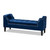 Perret Modern And Contemporary Royal Blue Velvet Fabric Upholstered Espresso Finished Wood Bench TSF7739-Dark Royal Blue/Black-Bench