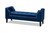 Perret Modern And Contemporary Royal Blue Velvet Fabric Upholstered Espresso Finished Wood Bench TSF7739-Dark Royal Blue/Black-Bench