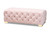 Avara Glam And Luxe Light Pink Velvet Fabric Upholstered Gold Finished Button Tufted Bench Ottoman TSFOT028-Light Pink/Gold-Otto