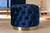 Valeria Glam Royal Blue Velvet Fabric Upholstered Gold-Finished Button Tufted Ottoman TSFOT030-Dark Royal Blue/Gold-Otto