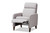 Light Grey Fabric Upholstered Lounge Chair 1707-Light Gray