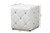 White Faux Leather Upholstered Ottoman 1710-White