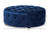 Royal Blue Velvet Button Tufted Cocktail Ottoman 501-Royal Blue-Otto