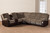 Robinson Taupe/Brown Faux Leather 2-Tone Sectional 9393F-D110-Brown-SF
