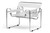 Jericho Cream Leather Accent Chair ALC-3001 White
