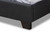 Charcoal Grey Fabric Upholstered Full Size Bed