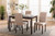 Andrew 5-Piece Grid-Tufted Dining Set Andrew 5PC Beige 9-Grids Dining Set