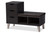 Arielle 3-Drawer Shoe Padded Leatherette Seating Bench B-001-Espresso
