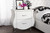 Erin White Faux Leather Upholstered Nightstand BBT3116-White-NS