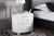 Davina Hollywood Oval 2-Drawer Leather Nightstand BBT3119-White NS
