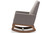 Yashiya Retro Grey Fabric Rocking Chair And Ottoman Set BBT5199-Grey Set