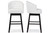 Avril Modern and Contemporary White Faux Leather Tufted 2-Piece Swivel Barstool Set with Nail heads Trim BBT5210A1-BS-White