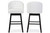 Avril Modern and Contemporary White Faux Leather Tufted 2-Piece Swivel Barstool Set with Nail heads Trim BBT5210A1-BS-White