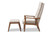 Roxy Walnut/Beige Tufted Lounge Chair/Ottoman Set BBT5265-Light-Beige Set