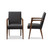 Andrea Mid-Century Modern Dark Grey Upholstered Wooden 2-Piece Lounge Set BBT5267-Dark Grey-Chair