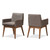 Nexus Fabric Arm Chair - (Set of 2) BBT5281-Gravel-CC-TH1308