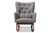 Grey Fabric Upholstered Rocking Chair BBT5303-Grey-RC