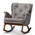 Grey Fabric Upholstered Walnut-Finished Rocking Chair BBT5309-Grey-RC