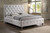 Stella Crystal Tufted White Bed with Headboard - King BBT6220-White-King