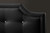 Carlotta Black Bed with Upholstered Headboard - King BBT6376-Black-King