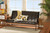Nikko Style Brown Faux Leather Wooden Sofa BBT8011A2-Brown Sofa