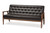 Sorrento Retro Brown Faux Leather Wooden Sofa BBT8013-Brown Sofa