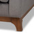 Grey Fabric Upholstered Walnut Wood 2-Piece Living Room Set